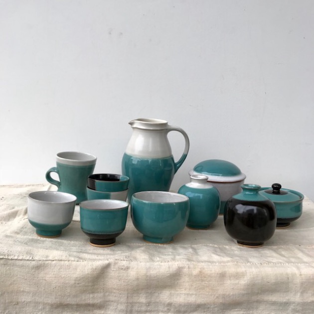 因州 中井窯 三色 染分け 尺皿 大皿 （検索用 出西窯 柳宗理