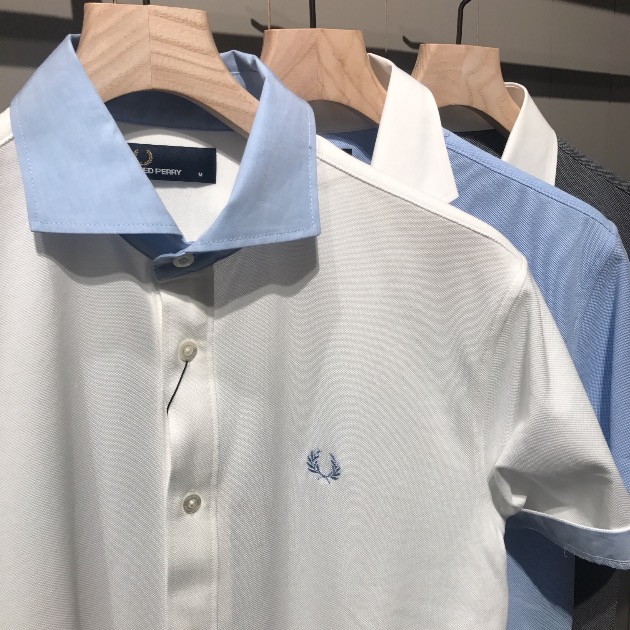 fred perry コレクション beams 別注 ダブル カラー ポロシャツ 18ss