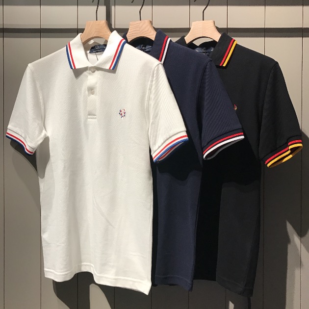 fred perry コレクション beams 別注 ダブル カラー ポロシャツ 18ss