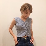 こんがり肌にギンガムチェック