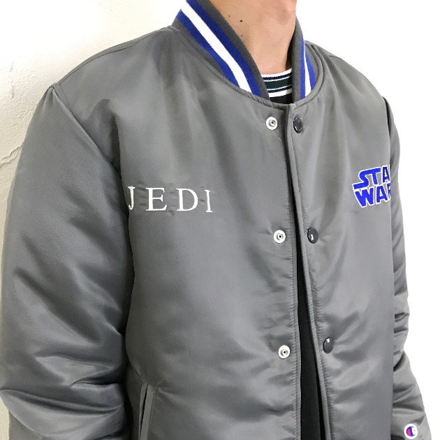 店舗安いSTARWARSスターウォーズ×BEAMSビームス×チャンピオン コラボスタジャンダークグレーS ジェダイJEDI新品 スター・ウォーズ