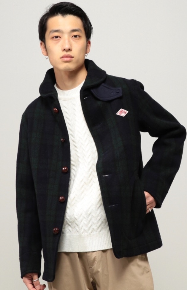 高級感 DANTON ダントン ウールモッサ コート チャコール 40 ジャケット・アウター
