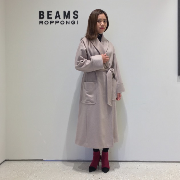 EFFE BEAMS エッフェ ビームス カシミヤ混 コート 水色 36-