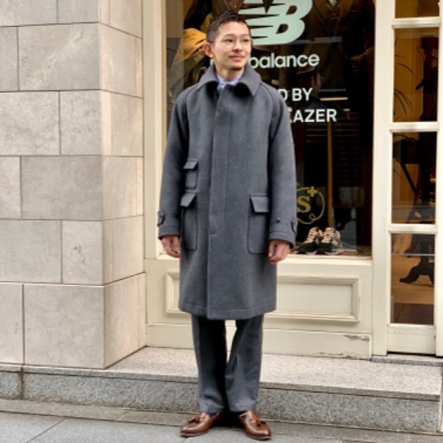 日本に キャプテンサンシャイン グレンチェック柄 トラベラー コート