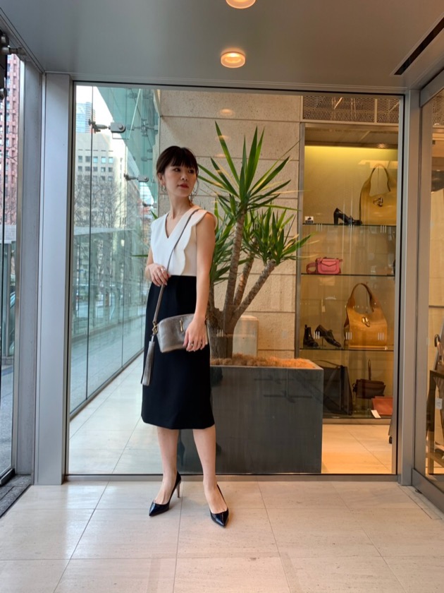 YOKO CHAN スカラップ ワンピース montare.com.br