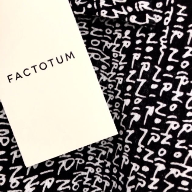 FACTOTUM 19SS NEW ITEM