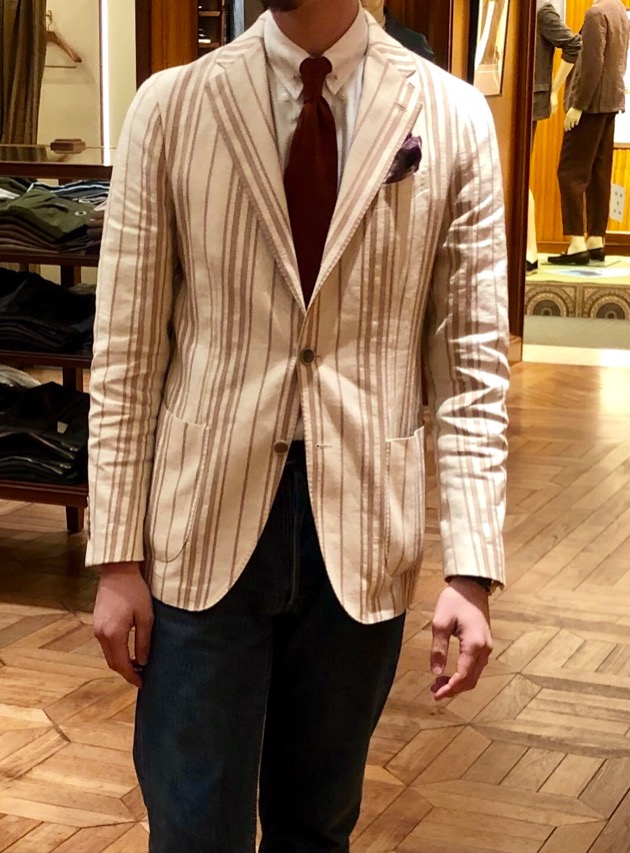 ダブル スーツ ジャケット ブレザー LARDINI BEAMS F SUIT - セットアップ