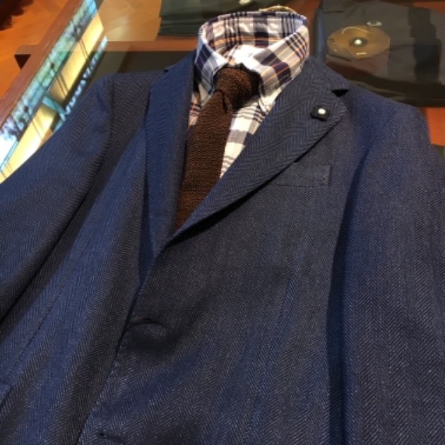 BLUE HERRINGBONE