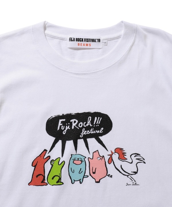 fuji rock festival'19 beams jean jullien プリント tシャツ