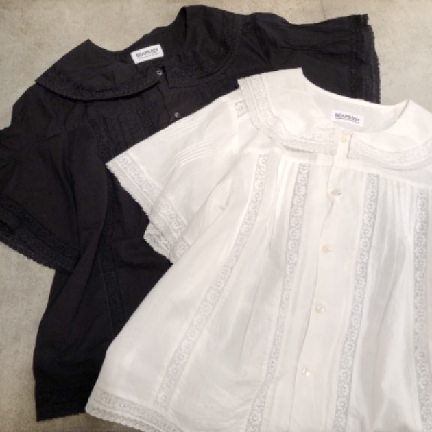 BEAMS BOY ヴィンテージ レース ショートシャツ BEAMS WOMEN｜【7/25新規値下げ】ヴィンテージ レース ショート