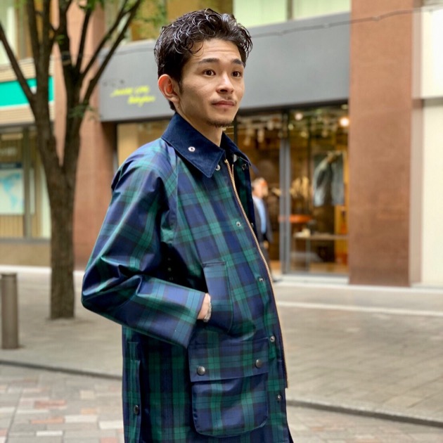 ビームス プラス別注Barbour BEDALEセージ