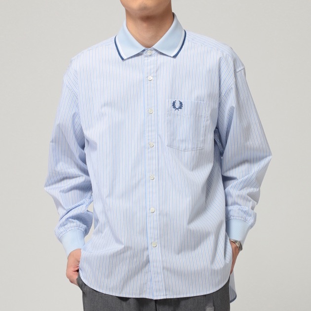 FRED PERRY フレッドペリー リブカラーシャツ ポロシャツ オレンジ