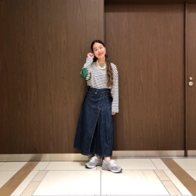 International Gallery BEAMS デニム ラップスカート International Gallery BEAMS（インターナショナルギャラリー ビームス