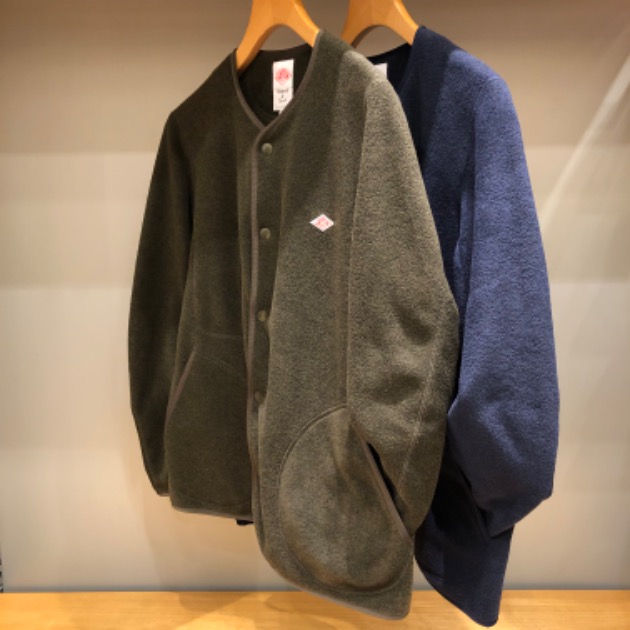 DANTON × BEAMS / 別注 Fleece Cardigan オリーブ-