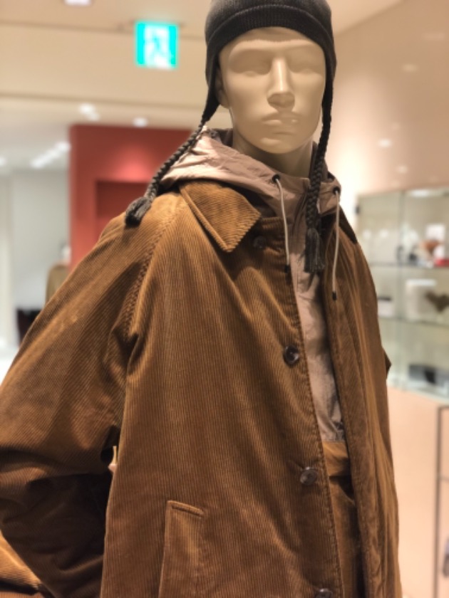 BEAMS / コーデュロイ イージーコートブラウン