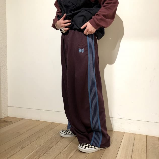 20ss Needles トラックパンツ ボルドー ニードルズ ターコイズメンズ