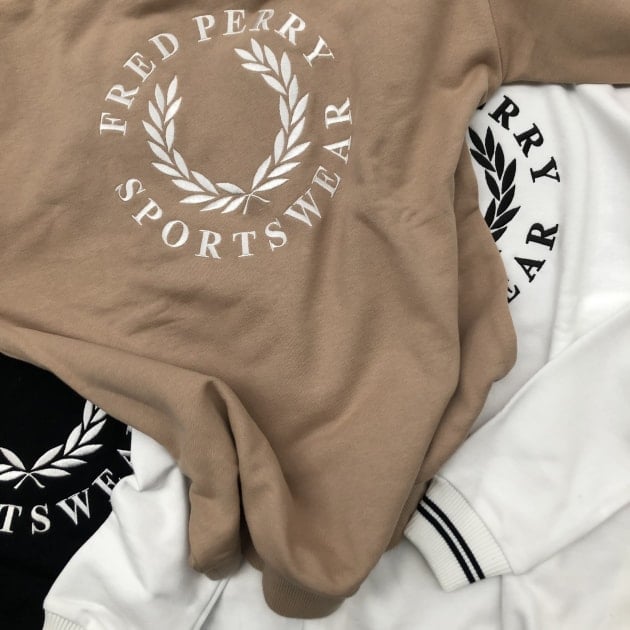 FRED PERRY × BEAMS   別注 グラフィック スウェット 白