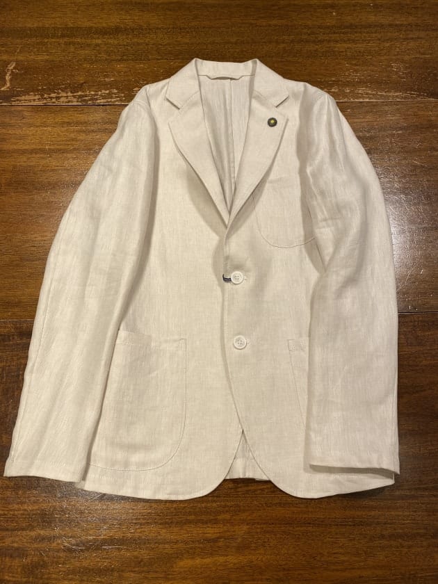 Casual white linen.