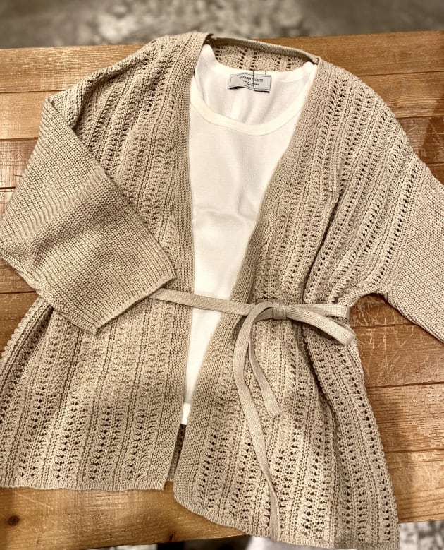 BEAMS アンティ ヴィンテージ カーディガン グレー BEAMS BOY（ビームス ボーイ）リバティ パッチ カーディガン