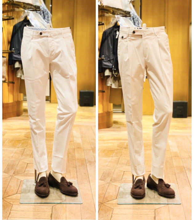 PT01 Gentleman Fit ホワイトスラックス-