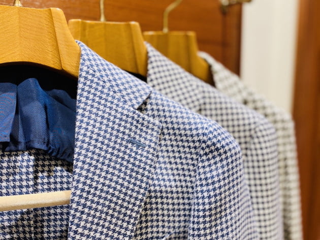 THE GIGI ハウンドトゥース柄ジャケット　ネイビー44 THE GIGI ハウンドトゥース柄ジャケット ネイビー44 THE GIGI