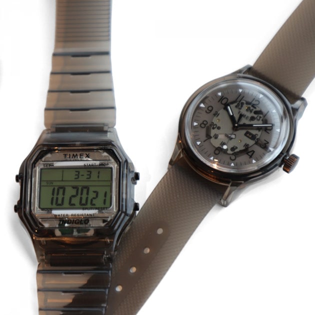 BLACKCLEAR定価TIMEX BEAMS 別注 ブラック スケルトン 腕時計 - 腕時計