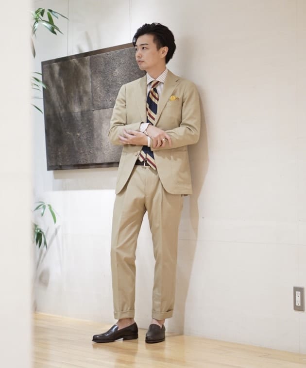 BEAMS F ベージュスーツ | hartwellspremium.com