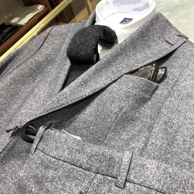 BEAMS スーツ　チェック　フランネル BEAMS F（ビームスF）【タイムセール】Savile Clifford ピン