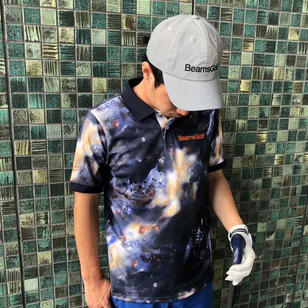 beams golf ビームスゴルフ 宇宙プリントスウェットパーカー