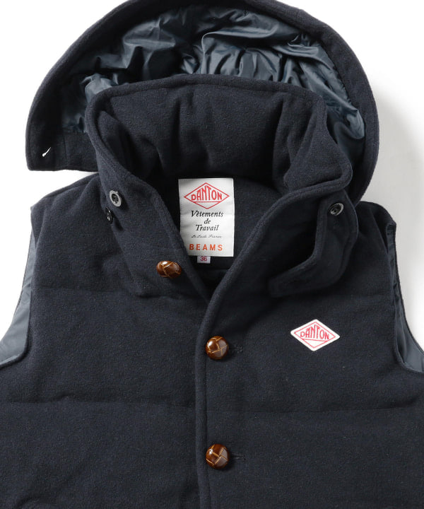 DANTON BEAMS ベスト 36♡ Amazon | [ビームス] DANTON 別注 ベスト ウールモッサ ダウンベスト