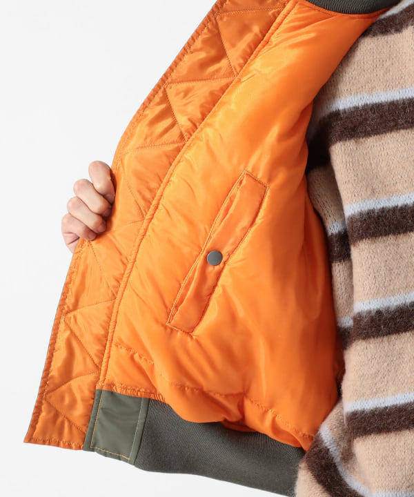 BEAMS (BEAMS) Water-repellent wide fit Crazy MA-1 (blouson