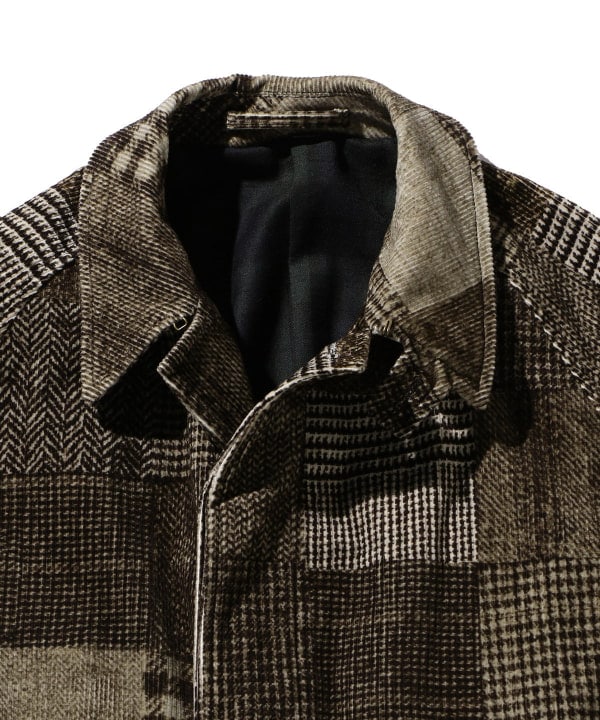 BEAMS PLUS>コーデュロイ パッチワークプリント バルカラーコート BEAMS PLUS>コーデュロイ パッチワークプリント バルカラーコート
