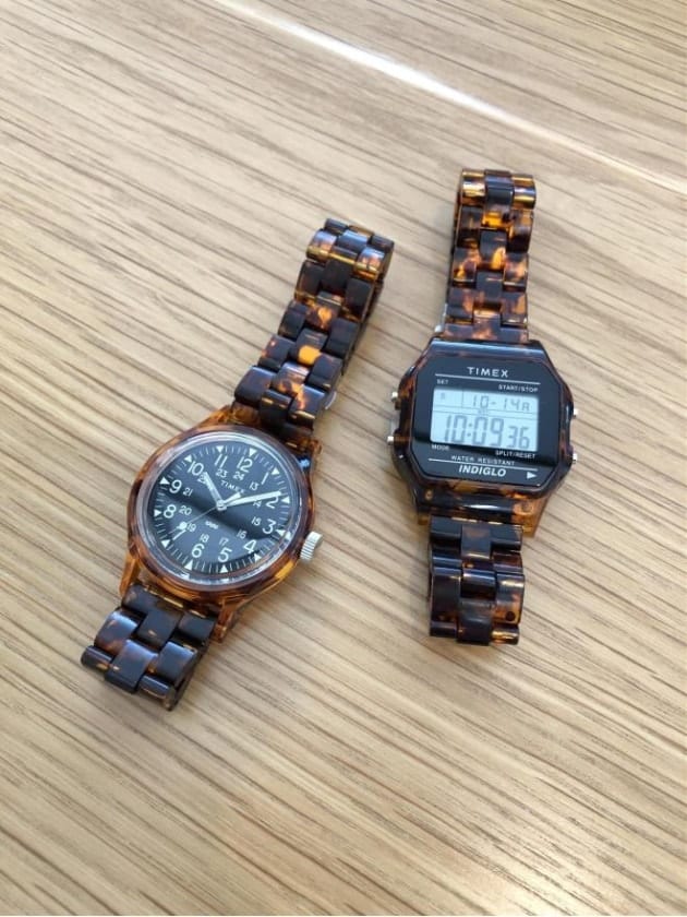 beams timex べっ甲 ビームス タイメックス コラボ コラボウォッチ