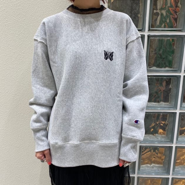 Champion × NEEDLES 別注リバースウィーブクルーネックスウェット