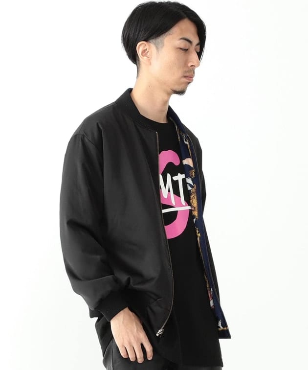 UNISEX＞ mmts / スカーフ柄 リバーシブル ブルゾン｜mmts（マミタス