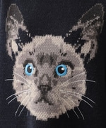 ＜UNISEX＞mmts / 猫 ジャカードニット