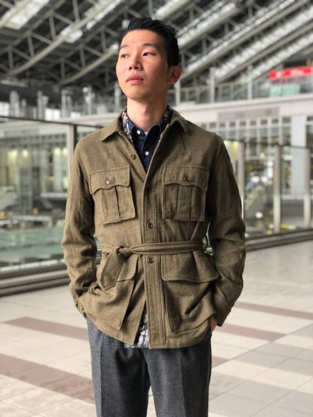 BEAMS PLUS / ウールリネン ミリタリー ユーティリティージャケット ビームス・プラスのウールリネン混紡地ミリタリー