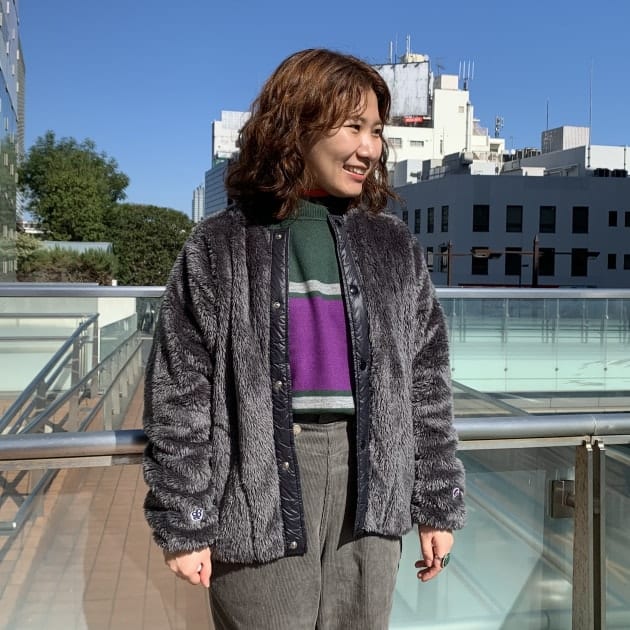 BEAMS BOY レザーボアジャケット Champion＞×＜BEAMS BOY＞ボアジャケットを着回します