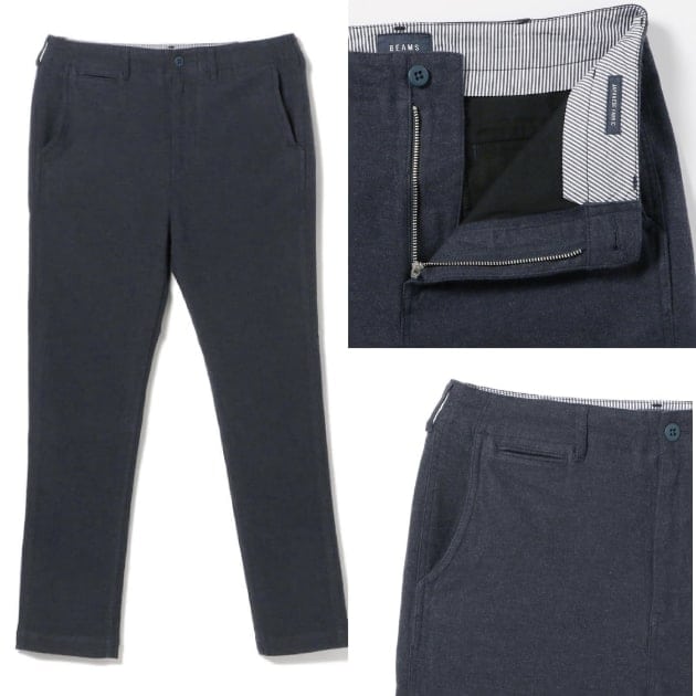 BEAMS（ビームス）モールスキン ストレッチ テーパードパンツ