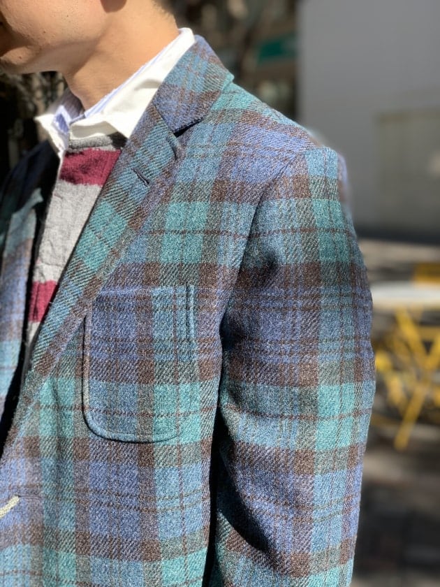 Rowing Blazers ローイングブレザーズ ジャケット サイズ:36 20AW BEAMS PLUS ビームス 別注 スウェット 段返り 3B ブレザー ジャケット テーラード 金ボタン 裏毛 バーガンディ アウター ブルゾン【メンズ】【美品】