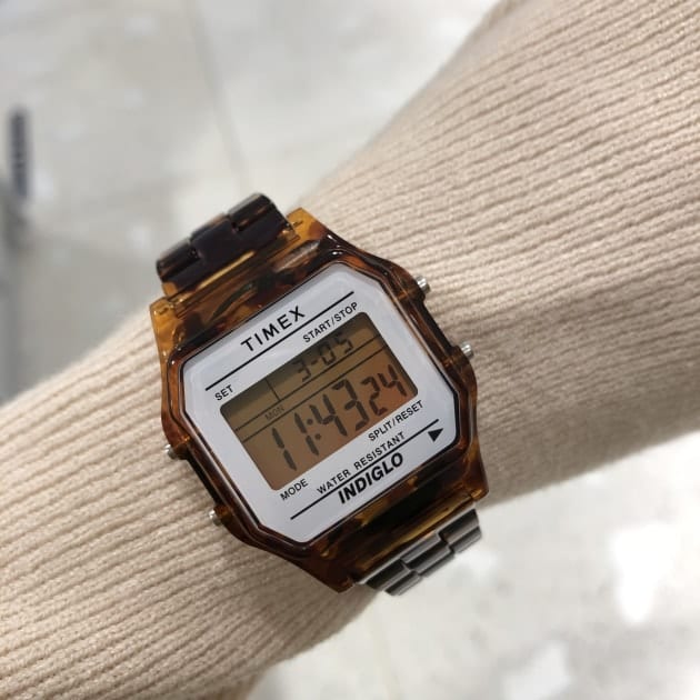 BEAMS TIMEX 腕時計 鼈甲 箱付き べっこうクロノグラフ - 腕時計(デジタル)