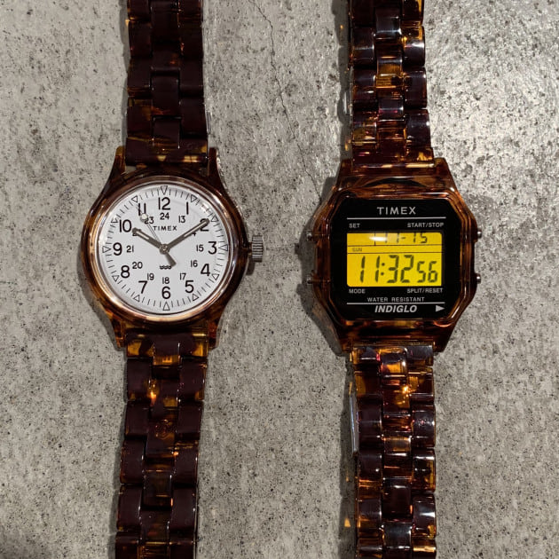 TIMEX × BEAMS べっ甲 腕時計 ブラック 黒 - 腕時計(デジタル)