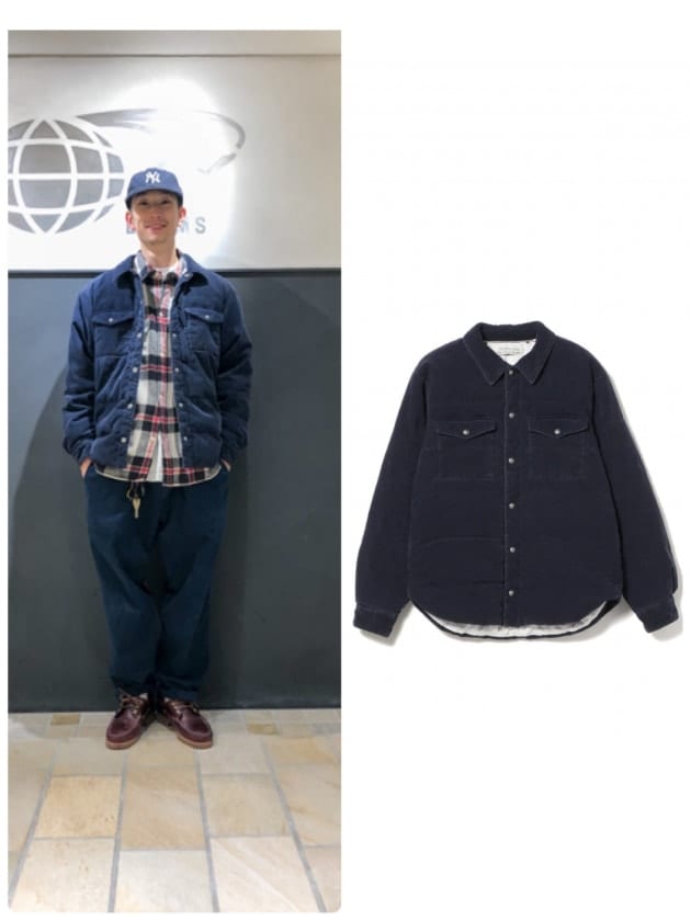 REMI RELIEF×BEAMS PLUS / 別注コーデュロイダウンシャツ | labiela.com