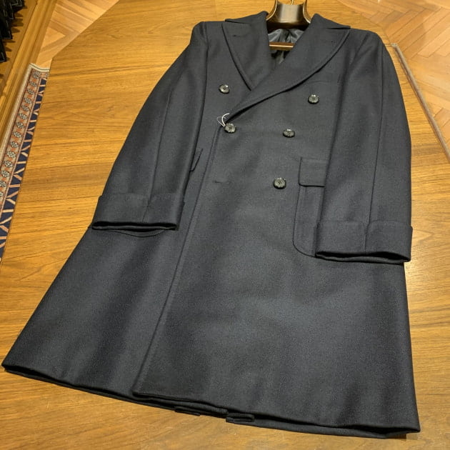 タグ付別注品】CARUSO カルーゾ ダブルブレストタイロッケンコート 48-