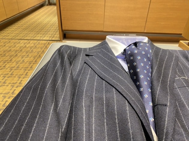 BEAMS F / Savile Clifford ストライプ スーツ　46 Savile Clifford（サヴィル クリフォード）＞チョークストライプ