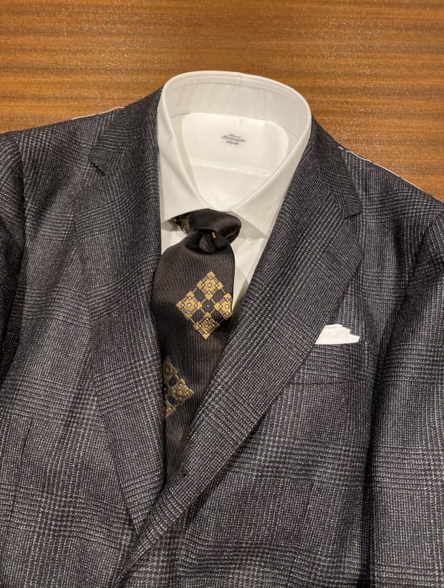 BEAMS F/ CANONICO ミニチェック オーバーペーン スーツ BEAMS F」スタッフ細田みたいになりたくて…。｜ビームス 銀座｜BEAMS