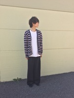 パイル地でメリハリコーデ！