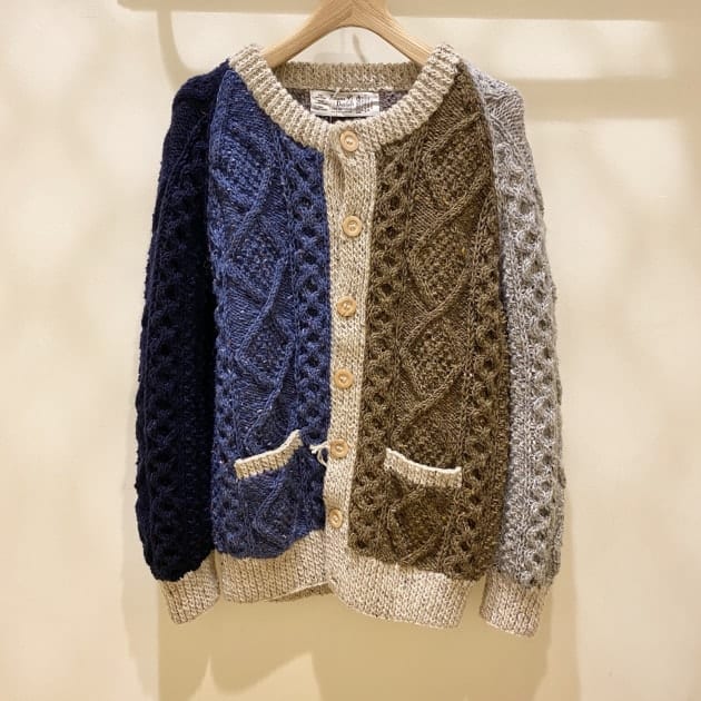 ATHENA DESIGNS × BEAMS BOY アランクルーカーディガン 【公式通販】