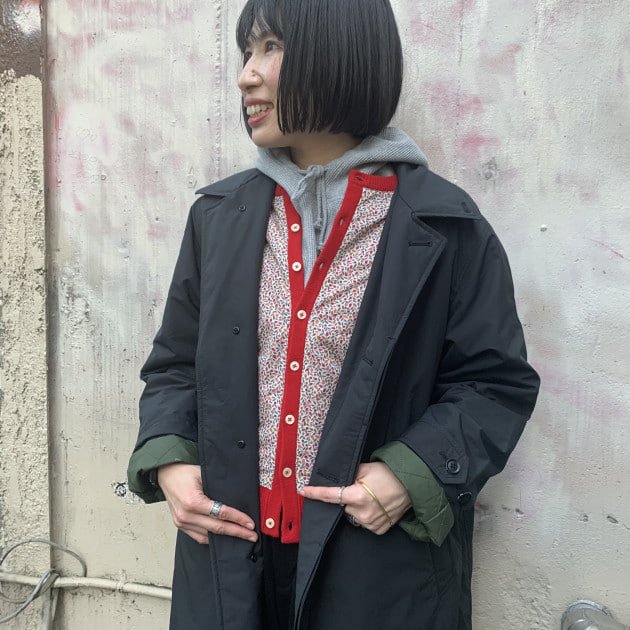 アウターにパッと映える花柄カーディガン。｜ビームス ボーイ