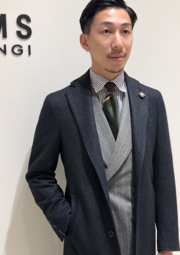 ラルディーニ Lardini チェスターコート サイズ44 コットン100